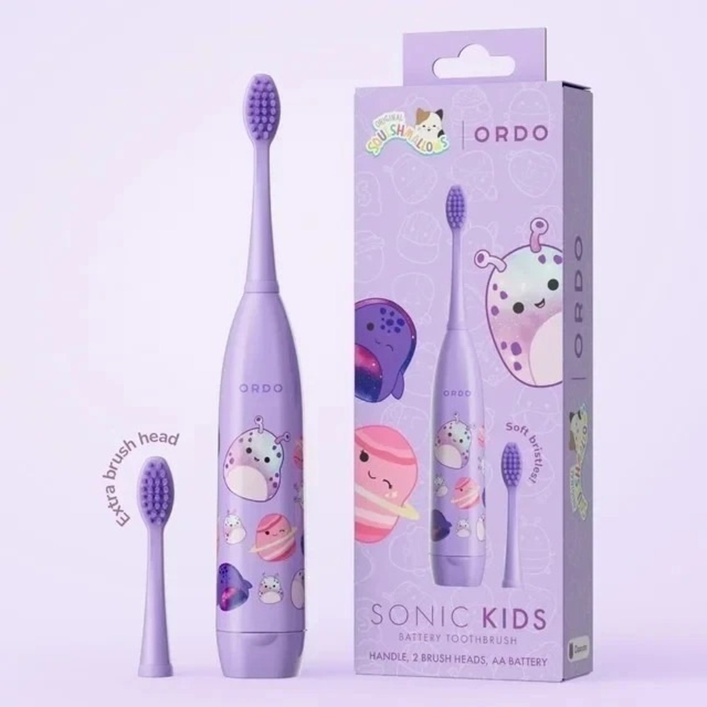 Ordo Sonic Kids Battery Toothbrush - Purple Squishmallows Daxxon -For Kids/Girls